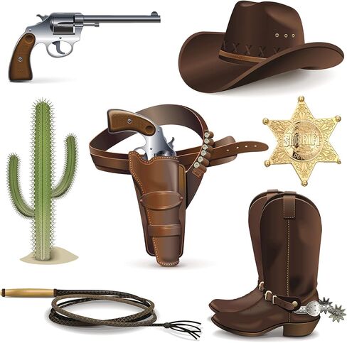 Western Cowboy Deputy Sheriff Badge Pin Brooch 2",School Carnival Party Play Props Prizes Gifts Toy for Kids Dance Girls Adults,Halloween Masquerade Old Costume Holster Medals Decorative Ornaments… in Kuwait