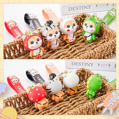 YOU WIZV لطيف المفاتيح Kawaii أنيمي سلاسل المفاتيح للأطفال على ظهره Charms مفتاح سلسلة ملحق صديق هدية للنساء فتاة in Kuwait