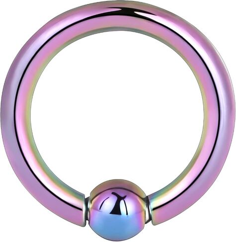 Oyaface 2 PCS 316 Stainless Steel Piercing Hoop Captive Bead Rings Tragus Ear Tunnels Hanger Weight Gauges Body Jewelry 12G-00G in Saudi Arabia
