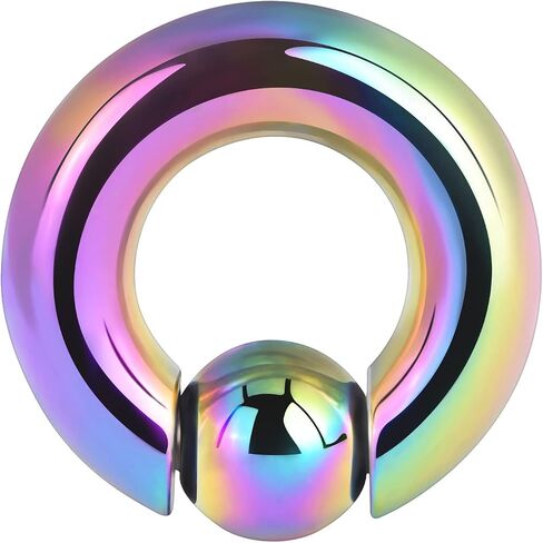 Oyaface 2 PCS 316 Stainless Steel Piercing Hoop Captive Bead Rings Tragus Ear Tunnels Hanger Weight Gauges Body Jewelry 12G-00G in Saudi Arabia