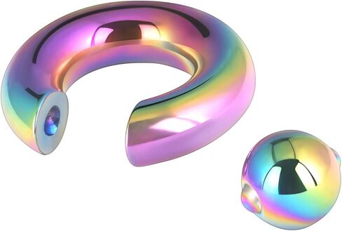 Oyaface 2 PCS 316 Stainless Steel Piercing Hoop Captive Bead Rings Tragus Ear Tunnels Hanger Weight Gauges Body Jewelry 12G-00G in Saudi Arabia