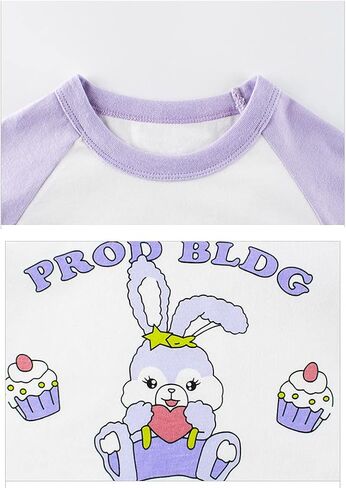 تي شيرتات NautySaurs للفتيات بأكمام طويلة مكونة من 3 قمصان قطنية بأكمام طويلة للأطفال الصغار برسوم جرافيك in Kuwait