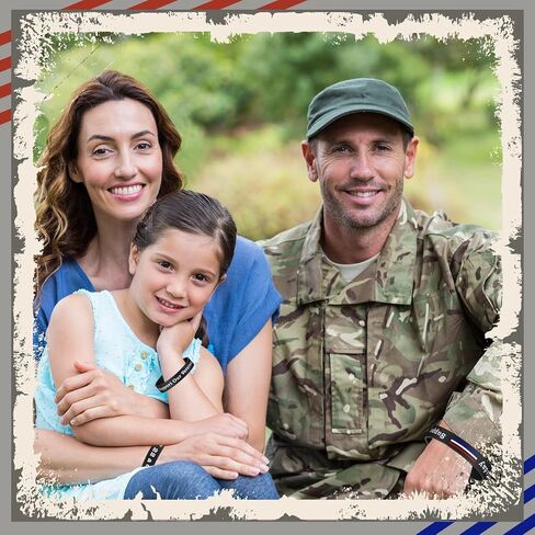 Junkin 100 Pcs Memorial Day Silicone Bracelets Veteran's Day Rubber Wristband Bulk Military Bracelets for Men Women Support Our Veterans 22 a Day Bracelet 4th of July Memorial Day Gifts for Veterans in Saudi Arabia