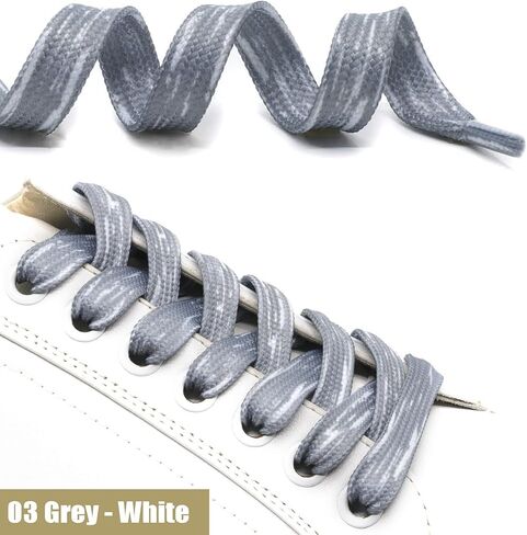 أربطة أحذية مسطحة من DELELE: زوج من أربطة الأحذية الرياضية ذات الطباعة الفنية الملونة in Kuwait