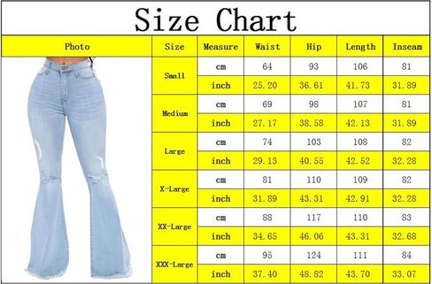 CutieLove Women's Ripped Jeans Bell Bottom Flare Jeans Mid Rise Destroyed Hem Denim Pants in Kuwait