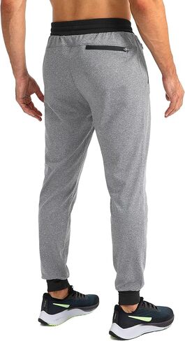 Pudolla الرجال الصوف الركض السراويل الناعمة الدافئة Sweatpants للرجال الشتاء رياضية تجريب الصالة الرياضية بنطال رياضي مع جيوب سستة in Kuwait