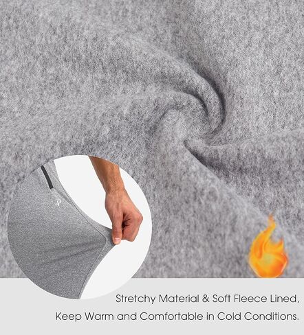 Pudolla الرجال الصوف الركض السراويل الناعمة الدافئة Sweatpants للرجال الشتاء رياضية تجريب الصالة الرياضية بنطال رياضي مع جيوب سستة in Kuwait