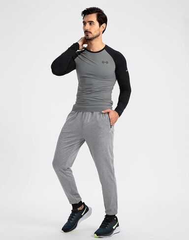 Pudolla الرجال الصوف الركض السراويل الناعمة الدافئة Sweatpants للرجال الشتاء رياضية تجريب الصالة الرياضية بنطال رياضي مع جيوب سستة in Kuwait