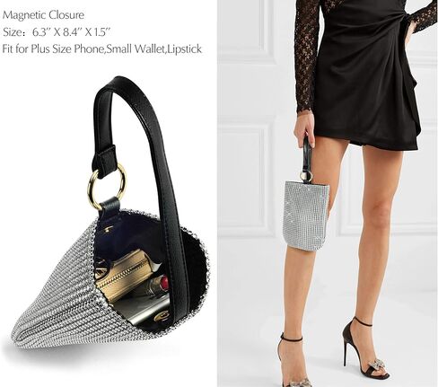 HOXIS Glitter Evening Handbag Women Clutch Sparkle Purse Bag for Party Wedding Prom in Saudi Arabia