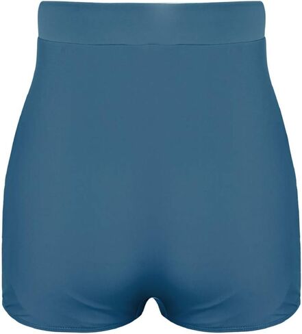 Firpearl Women's High Waisted Bikini Bottom 50s Ruched Boyleg Swim Shorts Swimsuit Bottom in Kuwait