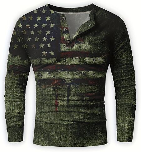 Men's Henley Shirts，Long Sleeve Shirts Fashion，Men's Basic Fit Shirts Polo in Kuwait