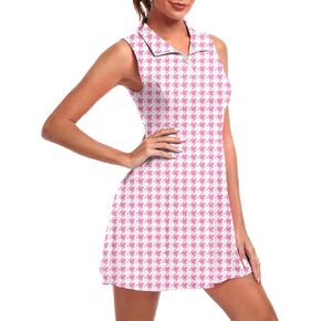 FKEEP Women's Golf Tennis Dress Athletic Workout Dress with Shorts and Pockets in Kuwait