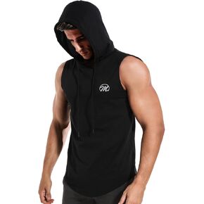 MEETYOO Sleeveless Workout Hoodie Men, Quick Dry Tank Tops Muscle Gym Sports T-Shirts in Kuwait