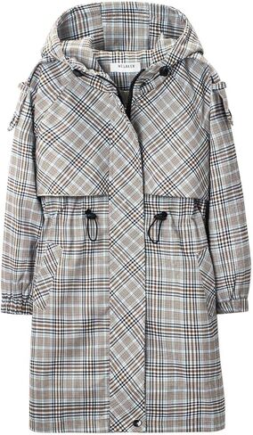 ويلاكين جاكيت منقوش للبنات || الأطفال والمحملات معطف اللباس عارضة الأطفال خندق معاطف سترة واقية in Kuwait