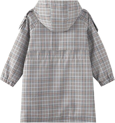 ويلاكين جاكيت منقوش للبنات || الأطفال والمحملات معطف اللباس عارضة الأطفال خندق معاطف سترة واقية in Kuwait