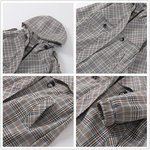 ويلاكين جاكيت منقوش للبنات || الأطفال والمحملات معطف اللباس عارضة الأطفال خندق معاطف سترة واقية in Kuwait