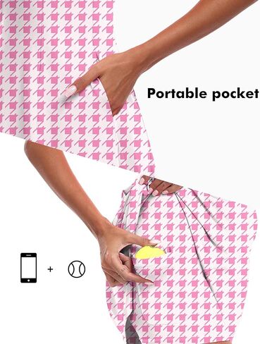 فستان تنس الجولف للسيدات من FKEEP، فستان رياضي للتمرين مع شورت وجيوب in Kuwait