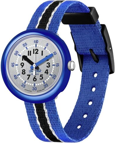 Flik Flak Kids' BPA Free-A Safe Watch Shine in Silver Quartz, Grey in Kuwait