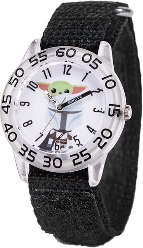 STAR WARS The Mandalorian Kids' Plastic Time Teacher Analog Quartz Nylon Strap Watch in Kuwait