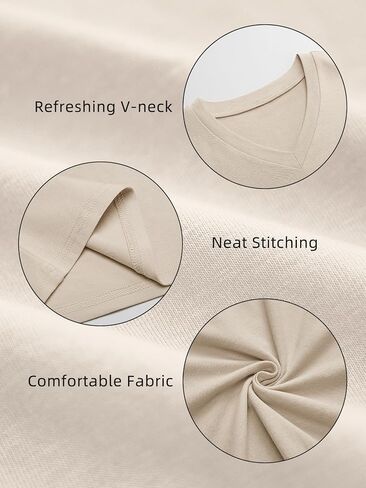 ATHMILE Womens Oversized T Shirts V Neck Tees Half Sleeve Cozy Comfy Tunic 2024 Y2K Tops Casual in Saudi Arabia