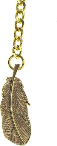 ألبرت سلسلة ذهبية للجيب سلسلة فوب تشين للرجال مع تصميم ريشة ذهبية مشبك دوار على شكل حرف T بار AC119A in Kuwait