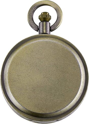 ساعة جيب للرجال من Morfong كوارتز بسلسلة من طراز مشاة البحرية الأمريكية ساعات فوب مع سلسلة قلادة صندوق هدايا, برونزي in Kuwait