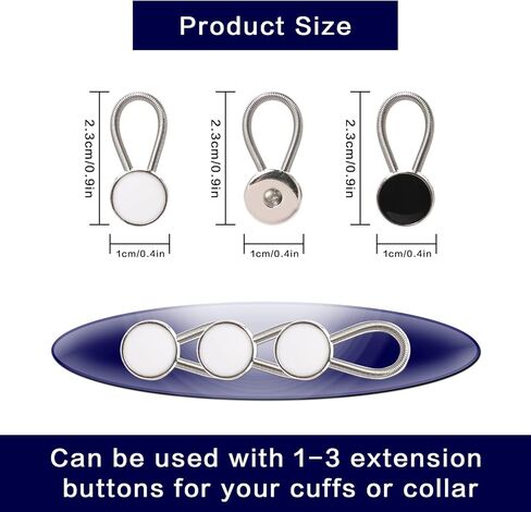 Yifeid Clothing Button Extender,9 Pack Collar Extenders for Mens Shirts,Neck Button Extender Metal Extension Buckle for Dress Shirt Comfortable Tie Collar Expander Shirt Collar Extension (3 Styles) in Kuwait