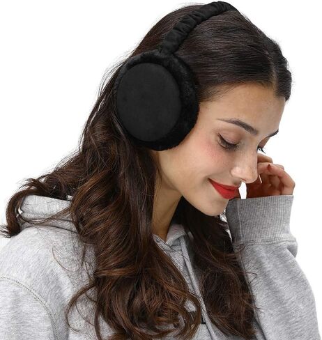 LETHMIK Winter Ear Muffs Outdoor,Mens&Womens Faux Fur Foldable Earmuffs Ear Warmer Cold Weather in Kuwait