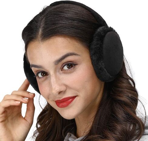 LETHMIK Winter Ear Muffs Outdoor,Mens&Womens Faux Fur Foldable Earmuffs Ear Warmer Cold Weather in Kuwait