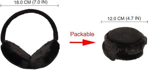 LETHMIK Winter Ear Muffs Outdoor,Mens&Womens Faux Fur Foldable Earmuffs Ear Warmer Cold Weather in Kuwait