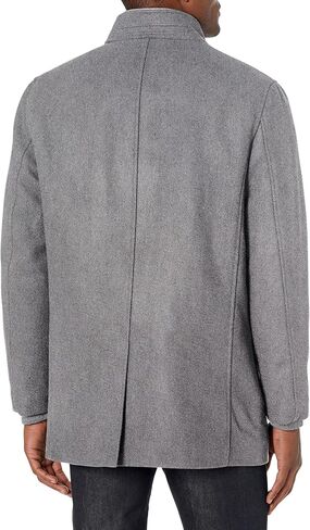 Cole Haan Men's Wool Twill Topper Coat with Water Resistant Bib in Saudi Arabia