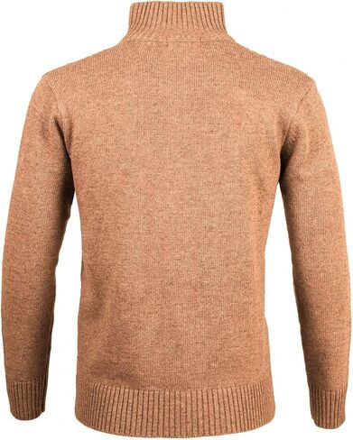 سترة VOBOOM الرجالية الكاجوال بياقة واقفة محبوكة بسحاب سترة سترة in Kuwait