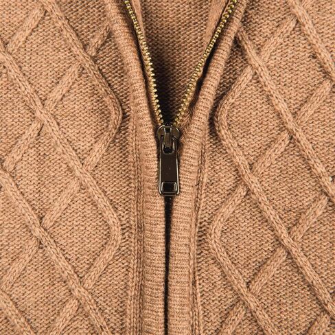 سترة VOBOOM الرجالية الكاجوال بياقة واقفة محبوكة بسحاب سترة سترة in Kuwait