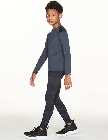 ATHLIO 2 Pack Boy's UPF 50+ Compression Pants Baselayer, Cool Dry Active Running Tights, 4-Way Stretch Workout Leggings in Kuwait