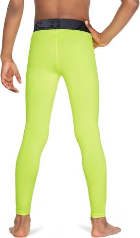 ATHLIO 2 Pack Boy's UPF 50+ Compression Pants Baselayer, Cool Dry Active Running Tights, 4-Way Stretch Workout Leggings in Kuwait