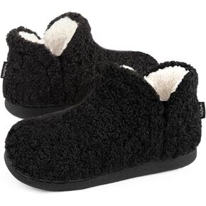 FamilyFairy Bootie Slippers for Women Warm House Shoes Memory Foam Indoor Outdoor Fuzzy Boots with Rubber Sole in Kuwait