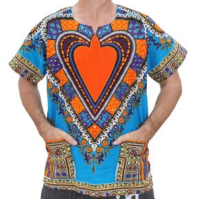 RaanPahMuang Brand Unisex Bright African Classic Dashiki Cotton Men Women Shirt in Kuwait