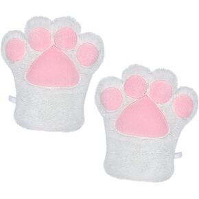 HAOZAIKEJI Cute Animal Paw Gloves Cat Costume Paw Gloves Women Girls Furry Cosplay Animal Fox Bear Wolf Claws Plush Mittens