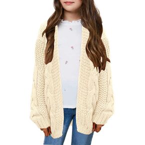 سترة صوفية للفتيات من MACNOORA بأكمام طويلة ومفتوحة من الأمام ومعاطف سترة مكتنزة مع جيوب in Kuwait