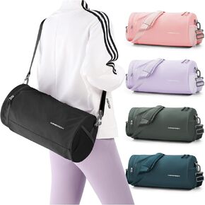 Gym Bag for Women,Sports Bag with Shoes Compartment Workout Bag Yoga Dance Bag Personal Item Bag Carry on Travel Tote Weekender Bag Duffel with Wet Pocket Dark Green