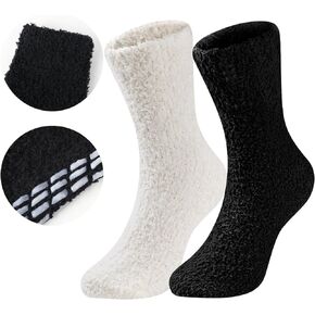 جوارب Lafossei Fuzzy للنساء، جوارب شتوية دافئة غير قابلة للانزلاق، جوارب ناعمة للأنشطة الداخلية والخارجية