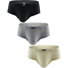 IKINGSKY Men's Seamless Front Pouch Briefs Sexy Low Rise Men Cotton Underwear