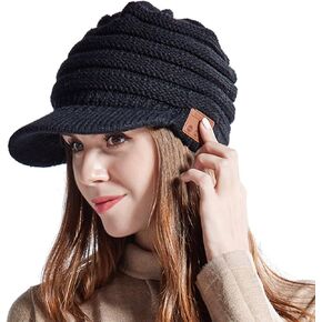 LOXASUM Women Bluetooth Newsboy Cabbies Beret Winter Beanie Warm Cotton Painter Knit Visor Hats with Brim Skull Cap in Kuwait