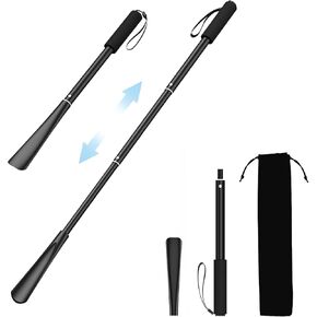 JXTZ Shoe Horn Long Handle, 13.7''-34.2'' Telescopic Shoe Horn, Adjustable Length Long Handled Shoe Horn, Portable Shoehorn Helper for Boots, Shoe Horns for Men Women Kids Seniors Travel in Kuwait