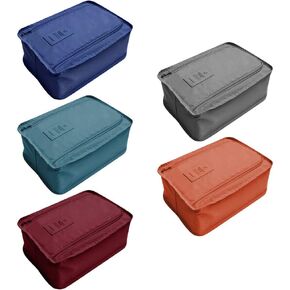 بيوجو 5 عبوات من حقائب الاحذية للسفر، شنط احذية كبيرة محمولة مقاومة للماء مع سحاب اغلاق - متعددة الالوان 5 in Kuwait