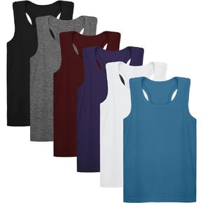 Poroka 6 قطع الفتيات الرقص تانك القمم الأساسية تانك القمم بلا أكمام Racerback للجمباز الباليه in Kuwait