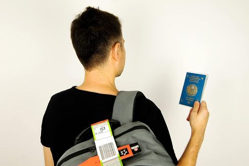 Clear Transparent Frosted Passport Cover Holder Case Organizer ID Card Travel Protector (2 PCS) in Kuwait