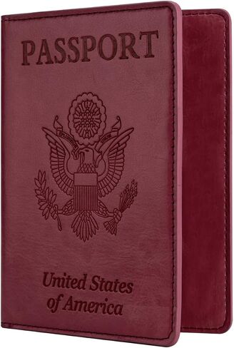 Passport and Vaccine Card Holder Combo Perfect Travel Accessories, PU Leather Passport Holder with Vaccine Card Slot Passport Case Cover Protector in Saudi Arabia
