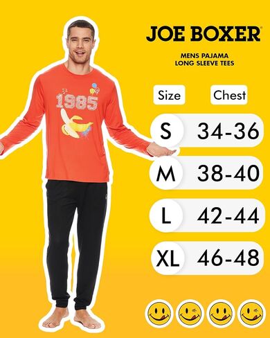 تي شيرت رجالي من JOE BOXER - رقبة دائرية وأكمام طويلة أو أكمام طويلة Henley - ملابس نوم وملابس نوم للرجال in Kuwait