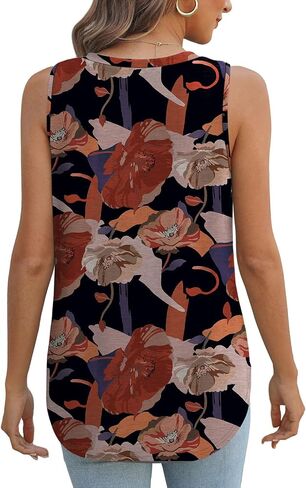 XIEERDUO Womens Tank Tops V Neck Eyelet Embroidery Casaul Sleeveless Shirts in Saudi Arabia